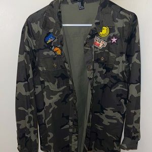 Unique Patched Camo Jacket